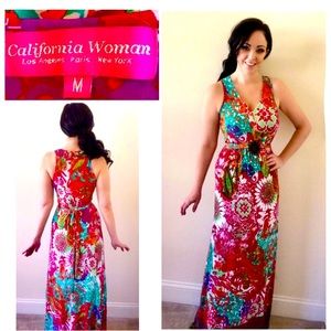 Multi colored California Woman Maxi Dress